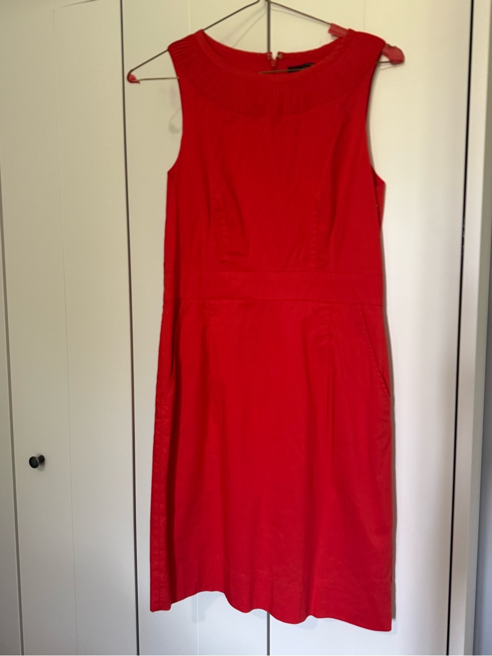 Banana Republic Vibrant Orange Sleeveless Midi Dress